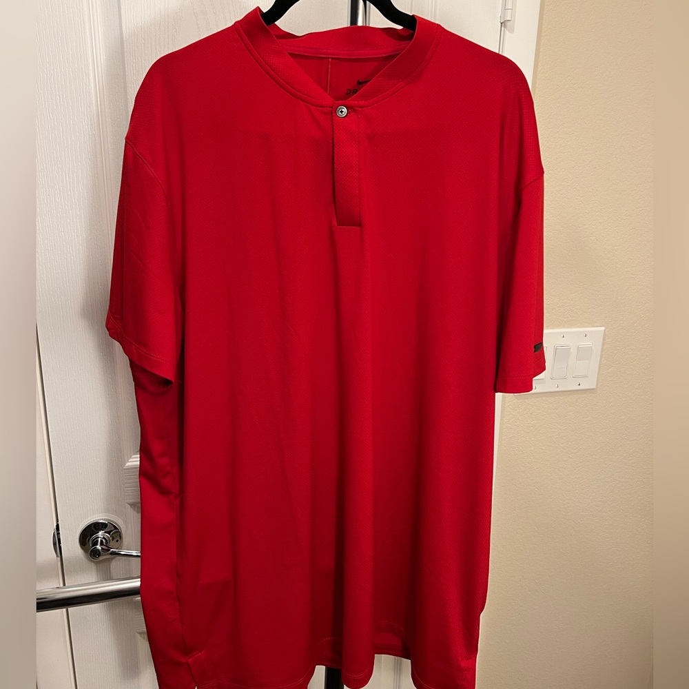 Red, Nike Dri-Fit Golf Shirt, never worn.
